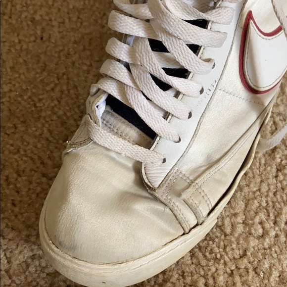 nike blazer mid white blackened blue red crush